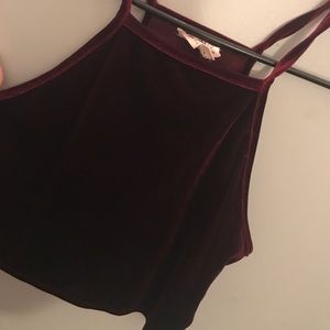 Velvet halter top